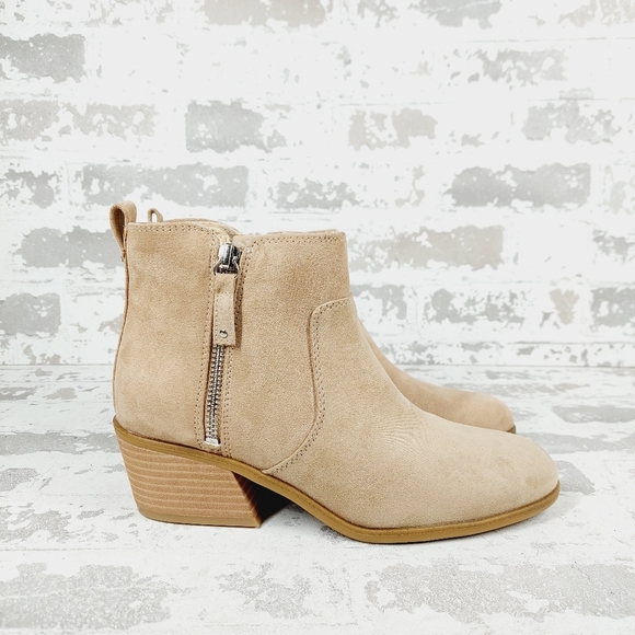 NEW Dr. Scholl's Lawless Tan Leather Slip On Block Heel Ankle Booties F896 - Picture 5 of 12